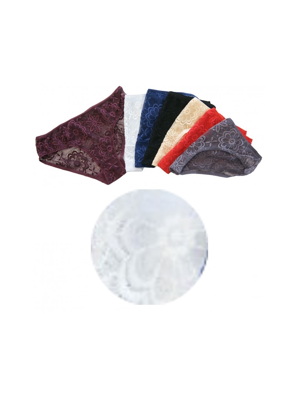 Francouzské kalhotky celokrajkové BDM250-362 (Barva/Velikost <img KodProduktu="BDM250-362">bílá / XS/S)