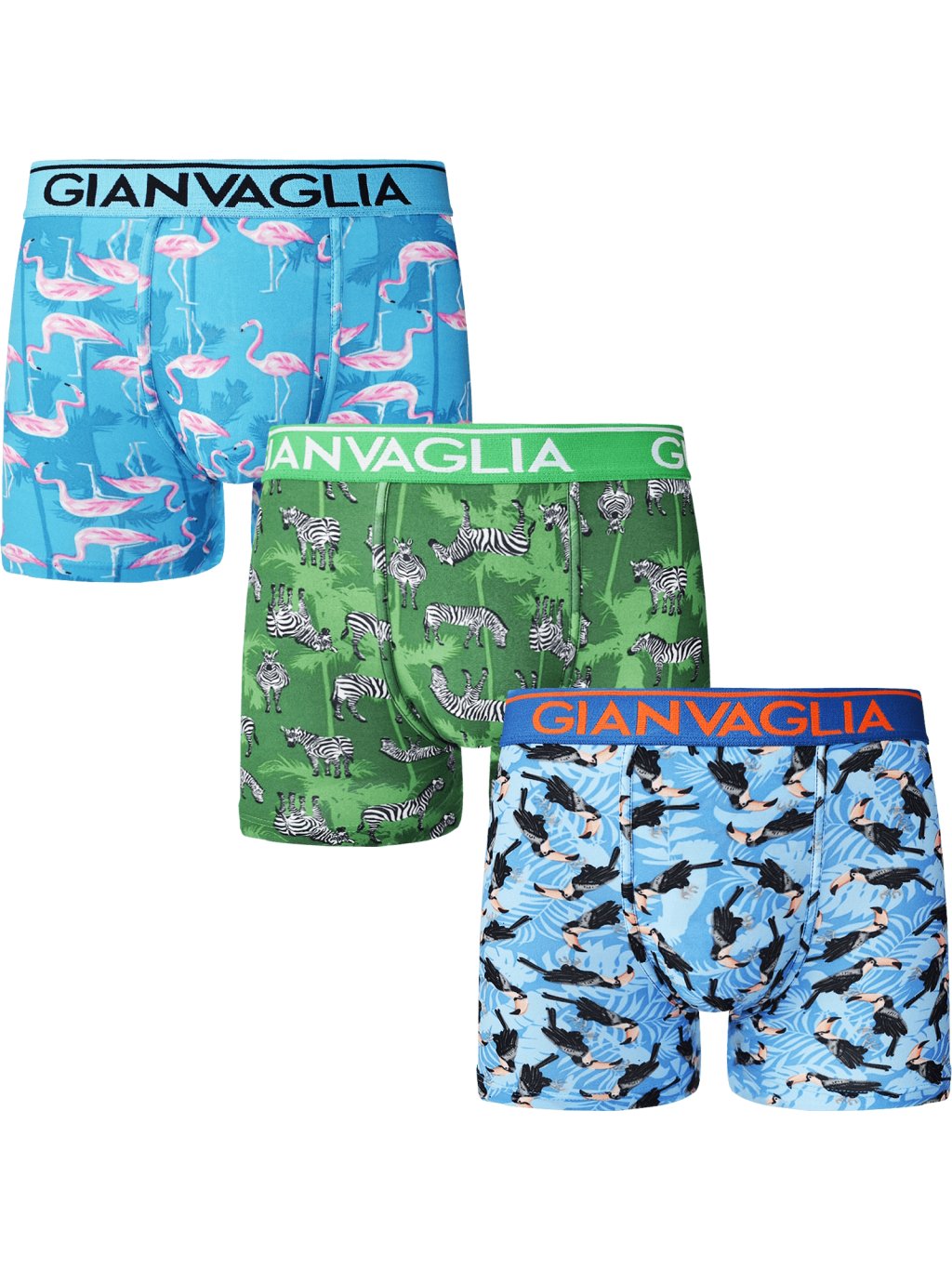 3-PACK Pánské boxerky Gianvaglia 5501 zvířata (Barva/Velikost <img KodProduktu="5501-GVG">mix viz foto / XL/XXL)