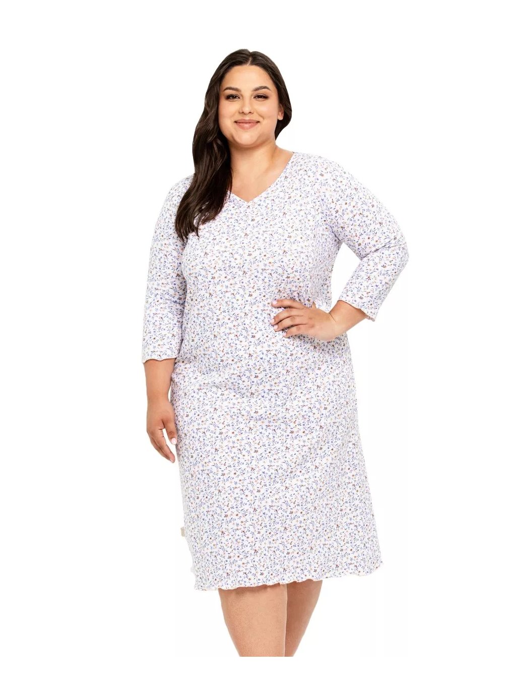 Dámská noční košile nadměrné velikosti Ariella 3258/41 TARO (Barva/Velikost <img KodProduktu="043258H">modrá / XXL)