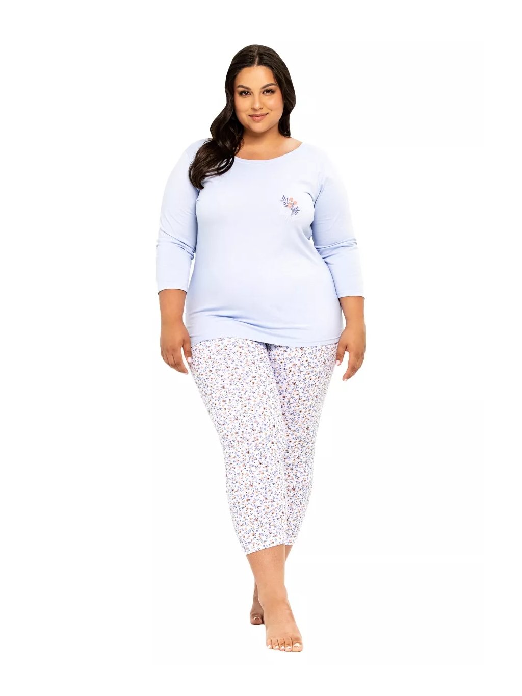 Dámské pyžamo nadměrné velikosti Ariella 3256/42 TARO (Barva/Velikost <img KodProduktu="04325642H">modrá světlá / 3XL)