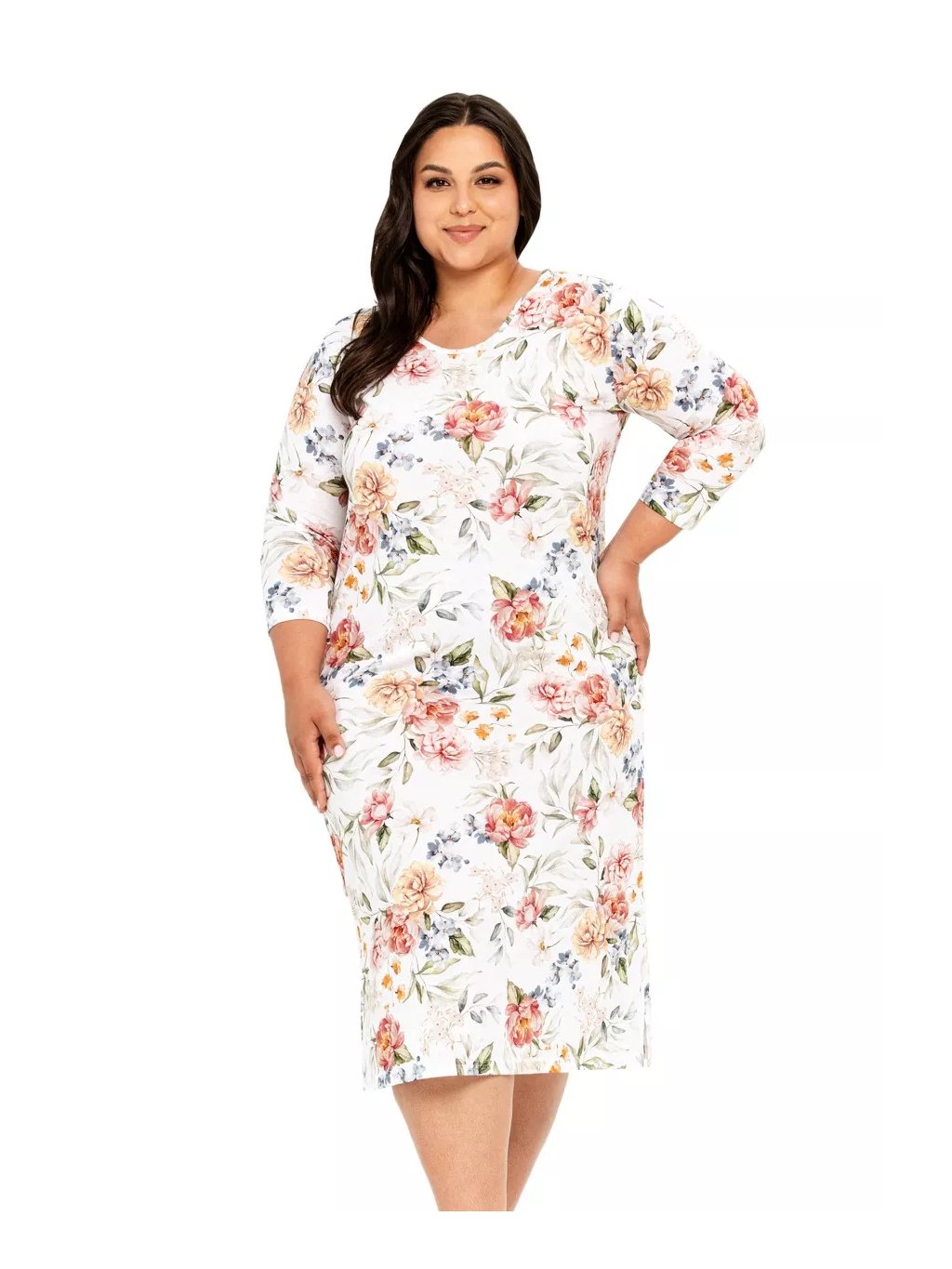 Dámská noční košile nadměrné velikosti Louisa 3263/41 TARO (Barva/Velikost <img KodProduktu="043263H">bílá / XXL)