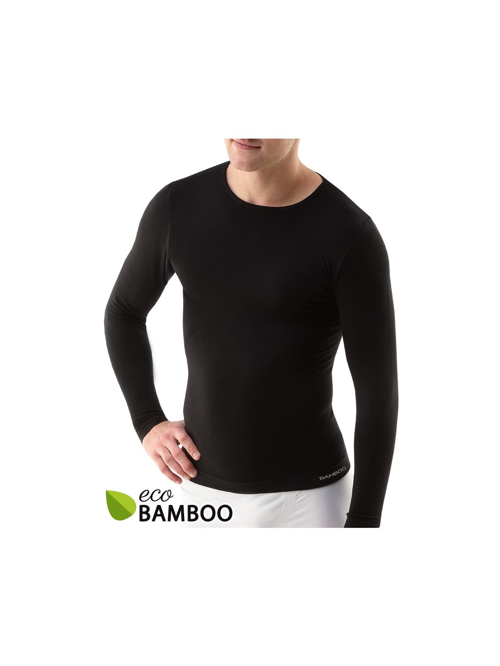Výhodné balení 5 kusů - Bambusové tričko pánské, dlouhý rukáv 58007P (Barva/Velikost <img KodProduktu="58007P">bílá / S/M)