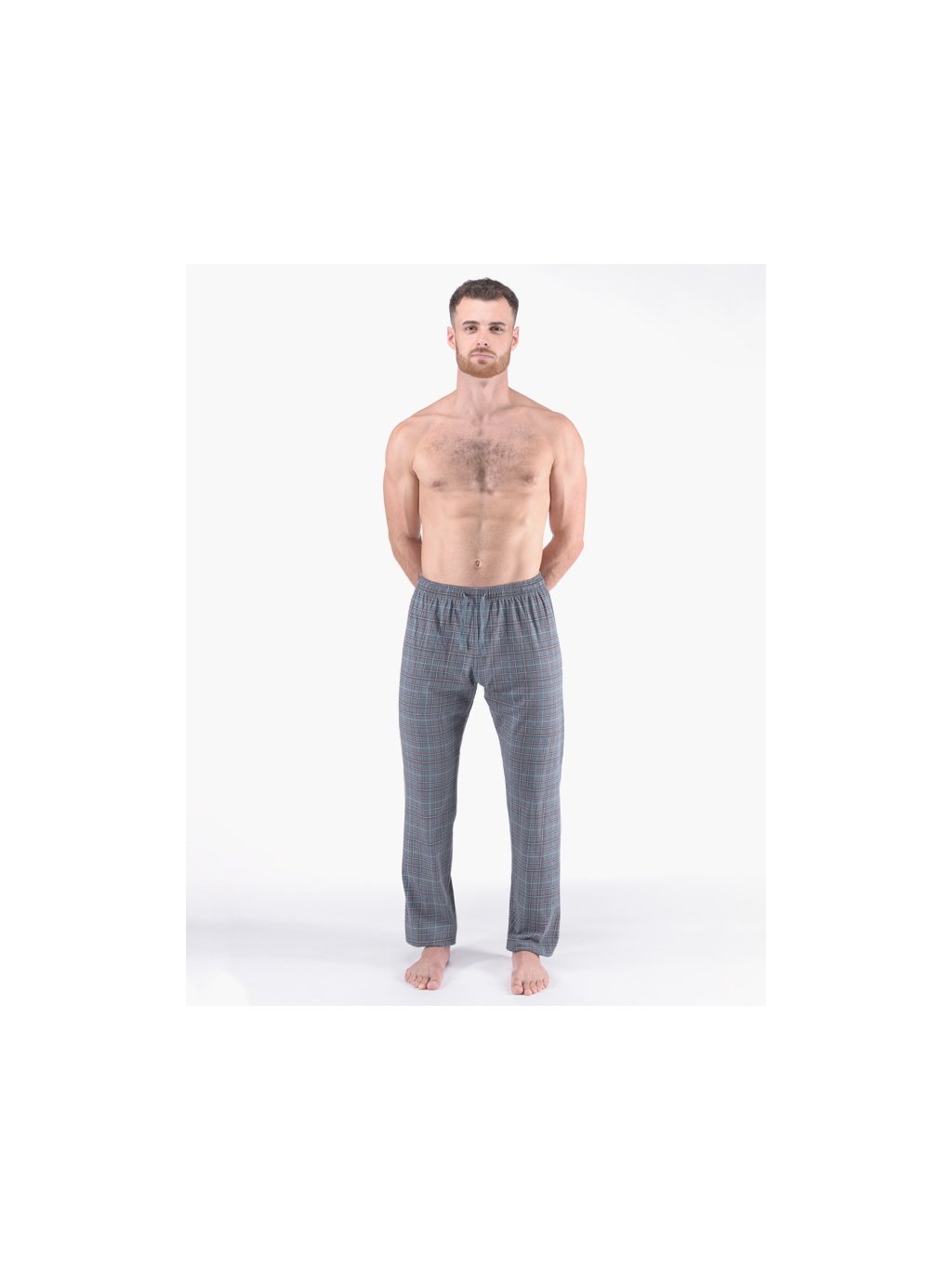 Výhodné balení 5 kusů - Kalhoty dlouhé pyžamové pánské 79185P (Barva/Velikost <img KodProduktu="79185P">tm. šedá, brandy / XL)