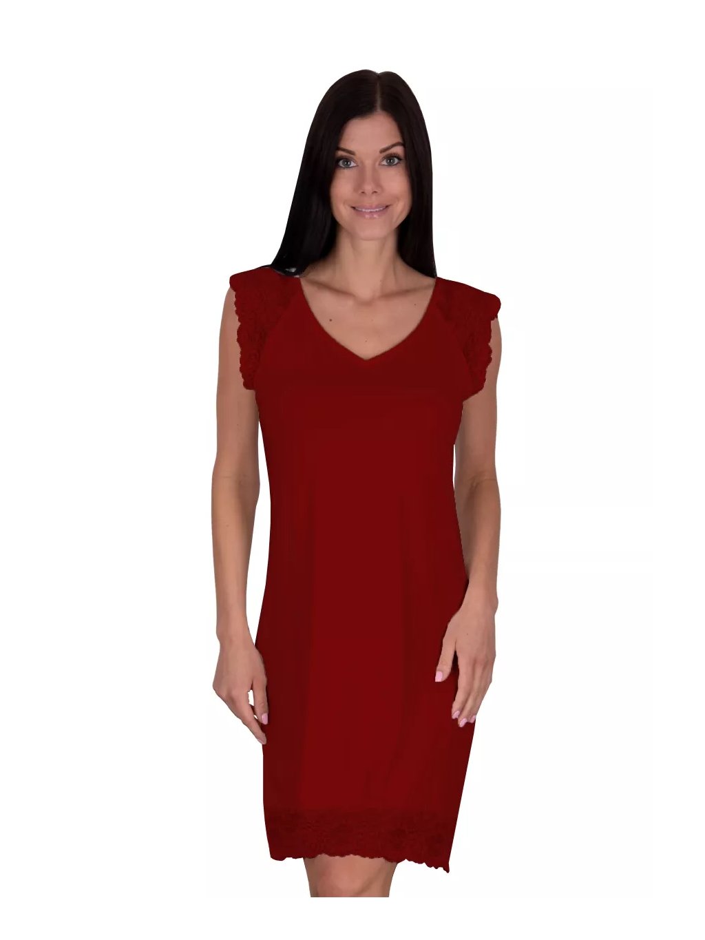 Dámská noční košile Naomi bordo BABELLA (Barva/Velikost <img KodProduktu="3523601333H">bordo (vínová) / XXL)