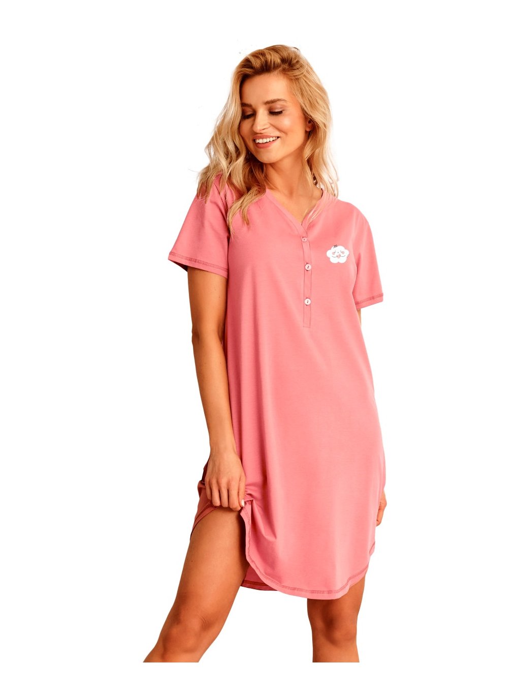 Dámská noční košile Blanka s obrázkem Taro. (Barva/Velikost <img KodProduktu="04250212H">růžová (pink) / M)
