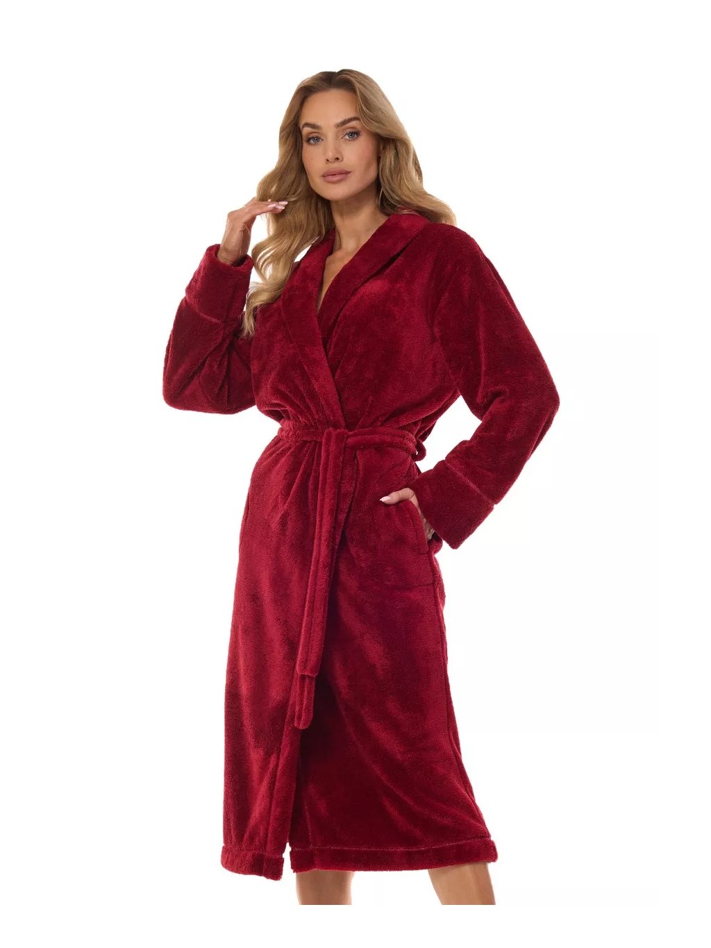 Dámský župan Camelia bordo L&L (Barva/Velikost <img KodProduktu="13241344H">bordo (vínová) / XXL/3XL)