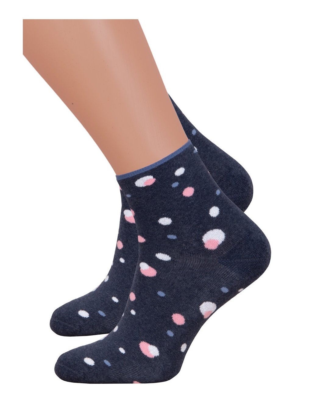 Dámské froté ponožky se vzorem 123/055 Steven (Barva/Velikost <img KodProduktu="18123055H">jeans tmavá / 35/37)