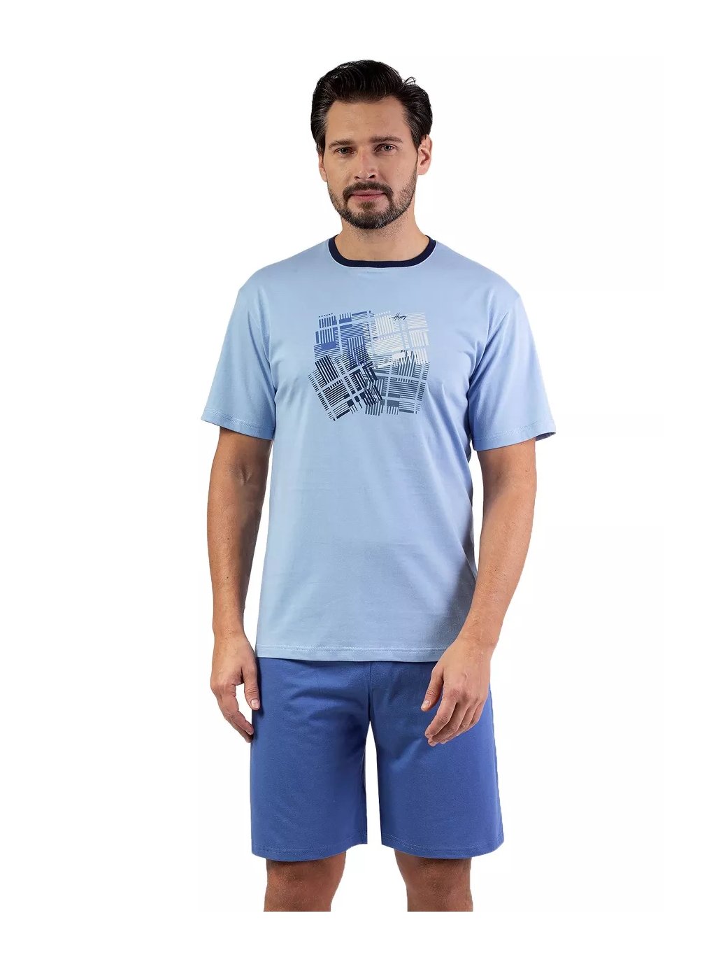 Pánské pyžamo REGINA 474/51: Pohodlné krátké kalhoty (Barva/Velikost <img KodProduktu="3847451H">modrá / 3XL)