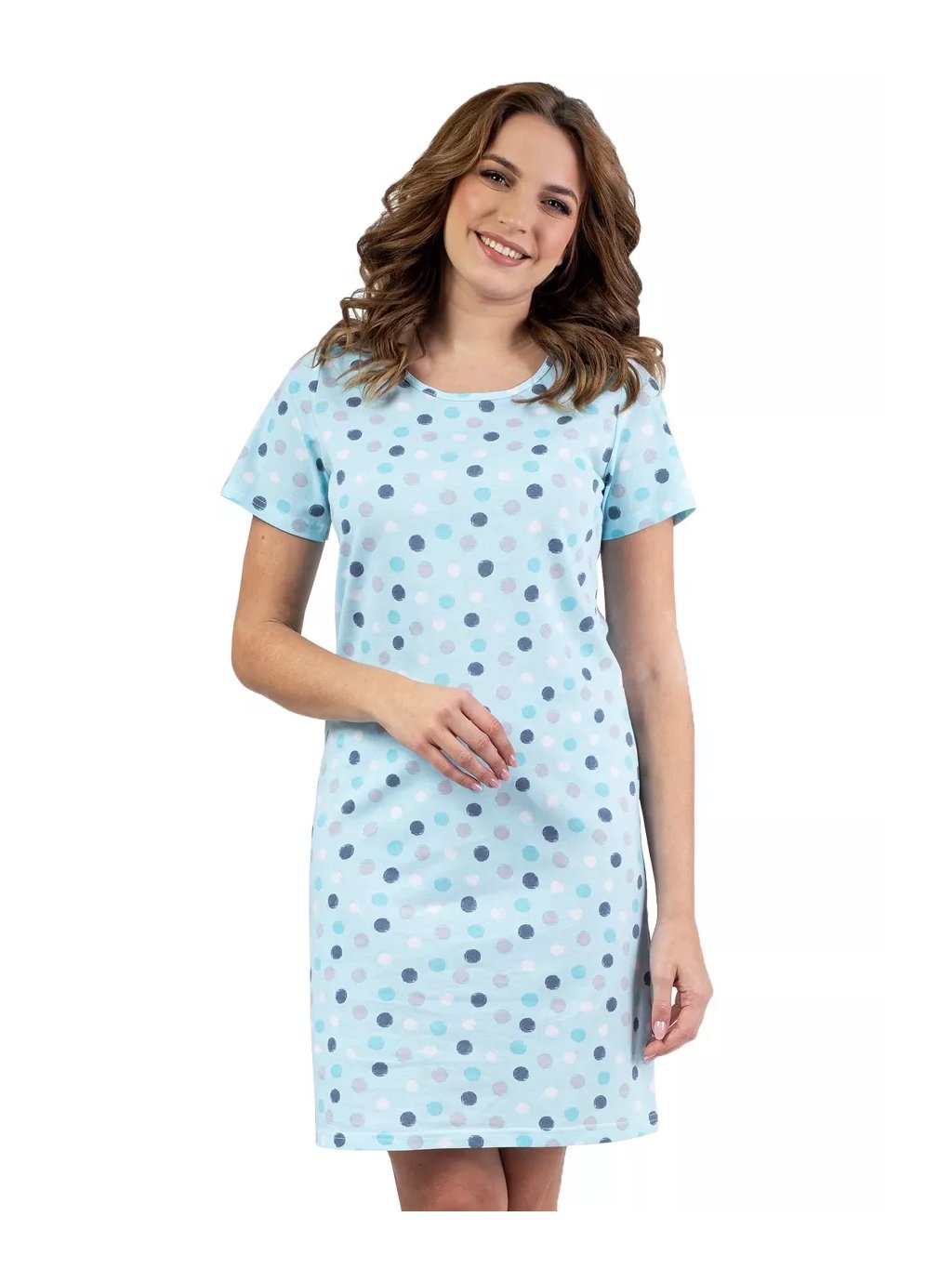 Dámská noční košile 147/53 REGINA: Pohodlí a styl v jednom! (Barva/Velikost <img KodProduktu="3814753H">tyrkys světlá / M)