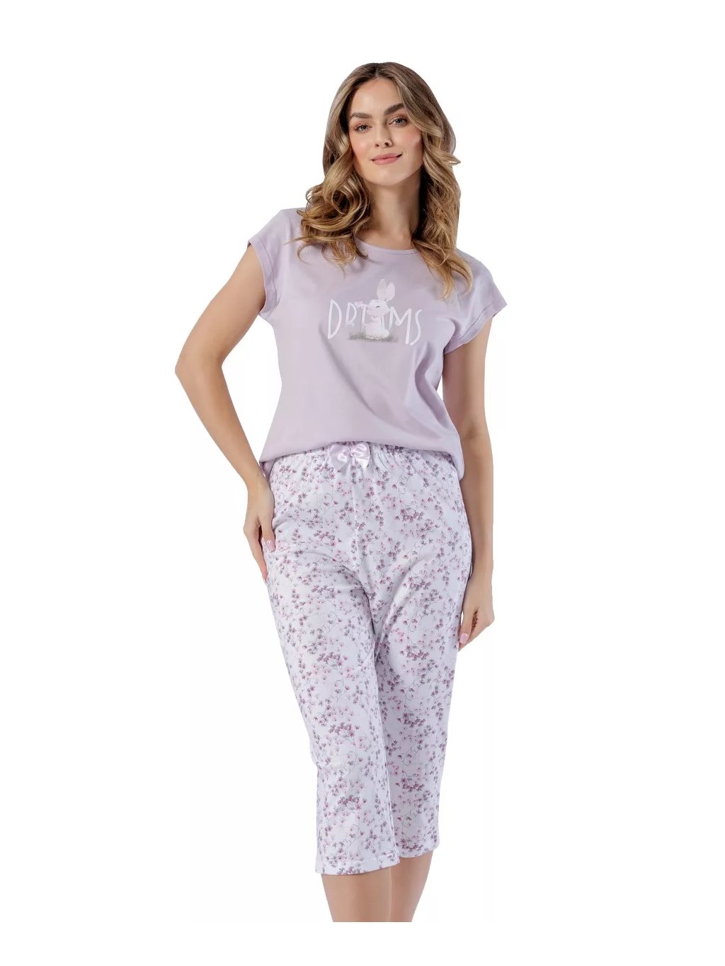 Dámské pyžamo Fabiana 1543 – Pohodlí a styl (Barva/Velikost <img KodProduktu="411543H">lila (fialová) / M)
