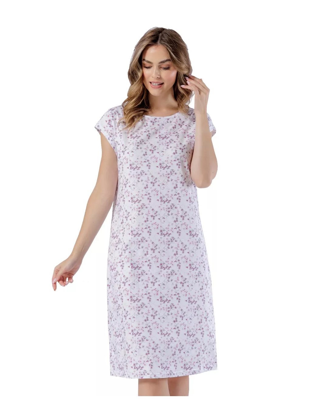 Dámská noční košile Feba 1545 LEVEZA – Styl & Komfort (Barva/Velikost <img KodProduktu="411545H">bílá / M)
