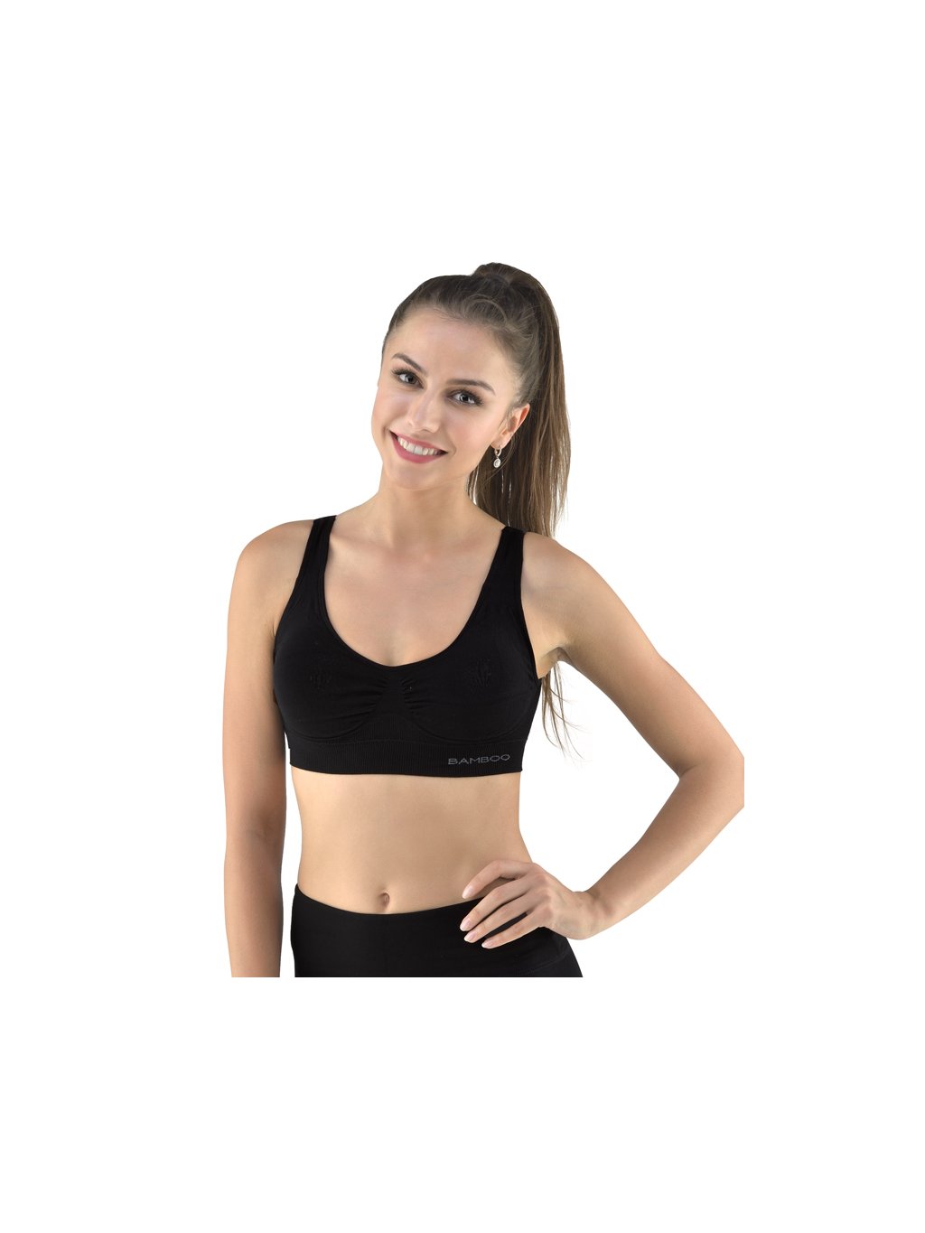 Podprsenka Gina bamboo s mírnou vycpávkou 07014P (Barva/Velikost <img KodProduktu="07014P">tomato, lékořice / XL/XXL)