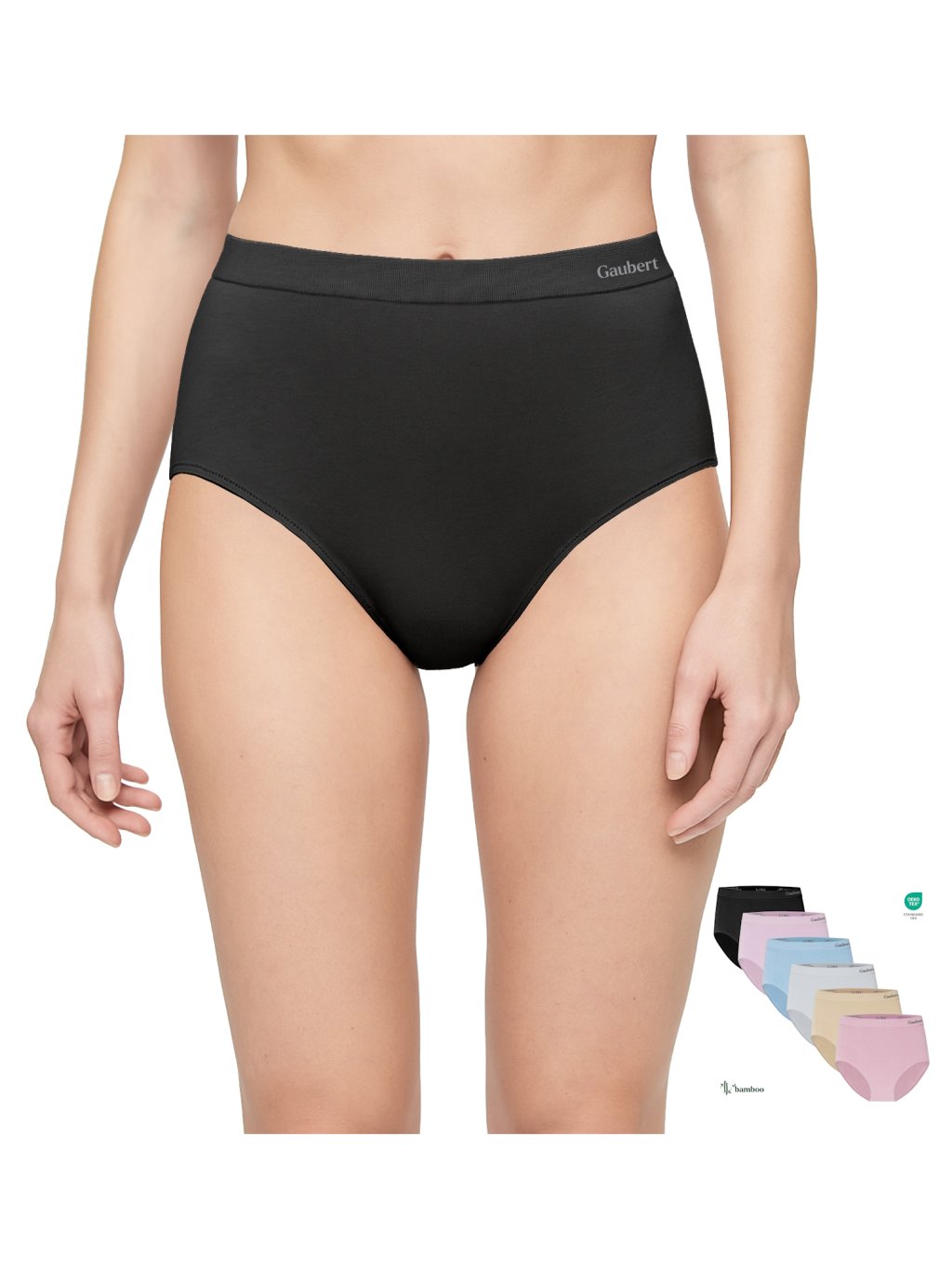 Dámské bambusové kalhotky vyšší pas GBTW-3102 (Barva/Velikost <img KodProduktu="GBTW-3102">tělová / XXL/3XL)