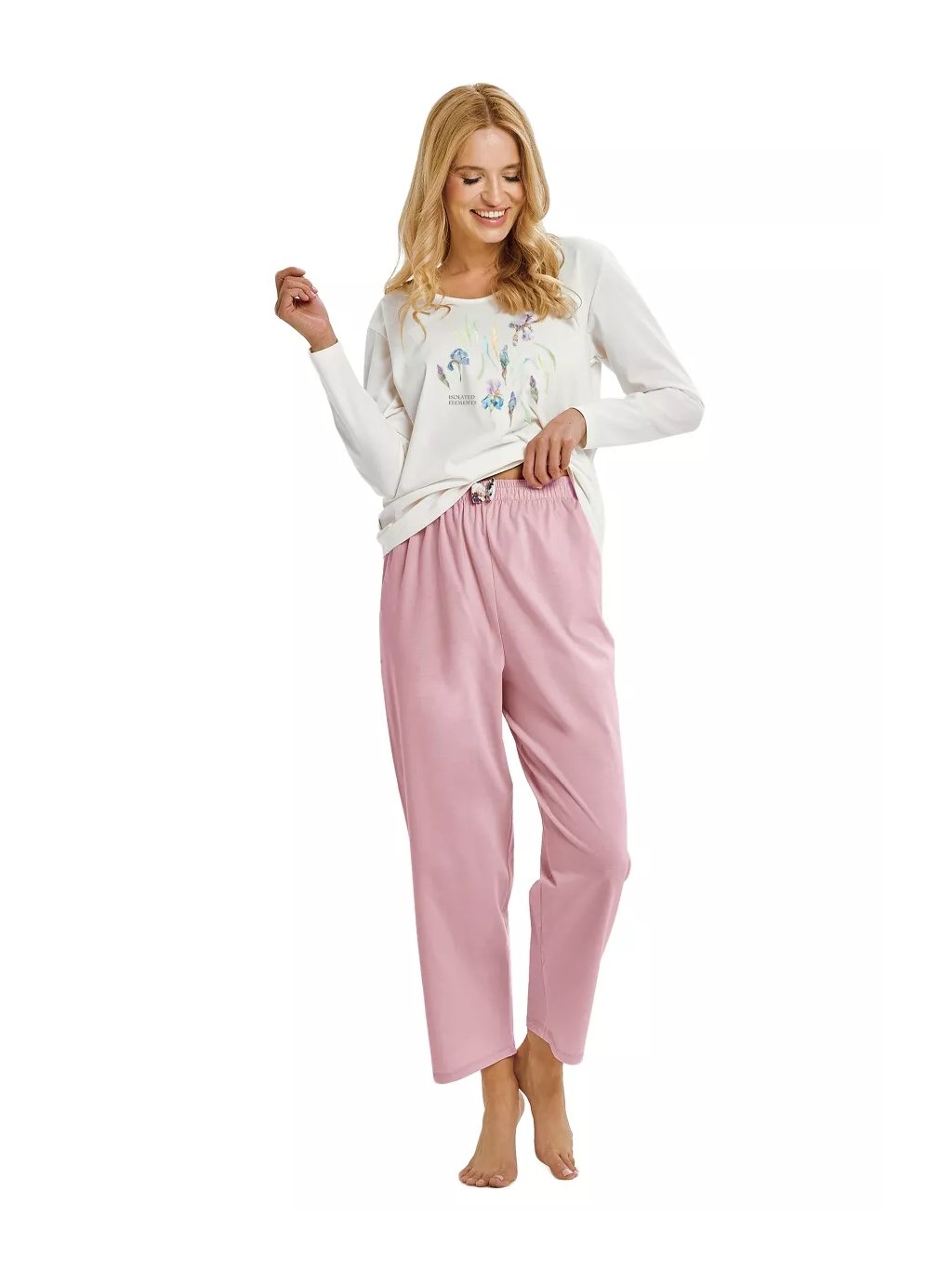 Dámské pyžamo Monica 3459 TARO – Styl & Komfort (Barva/Velikost <img KodProduktu="043459H">krémová / XL)