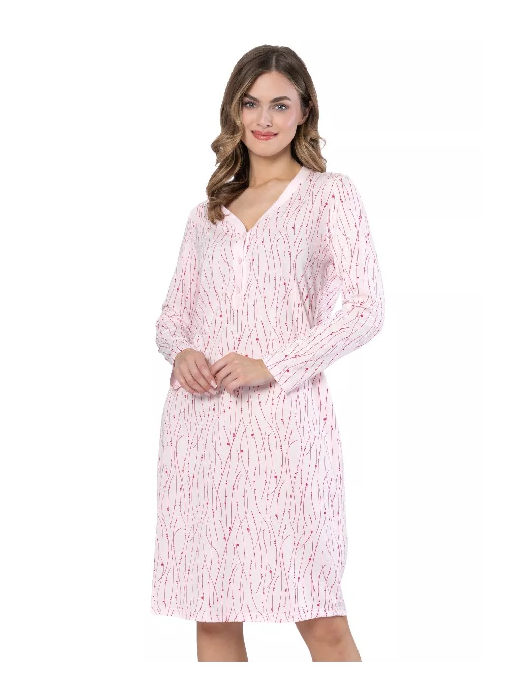 Dámská noční košile Ursula 1622 LEVEZA – Pohodlí a elegance (Barva/Velikost <img KodProduktu="411622H">růžová světlá / XXL)