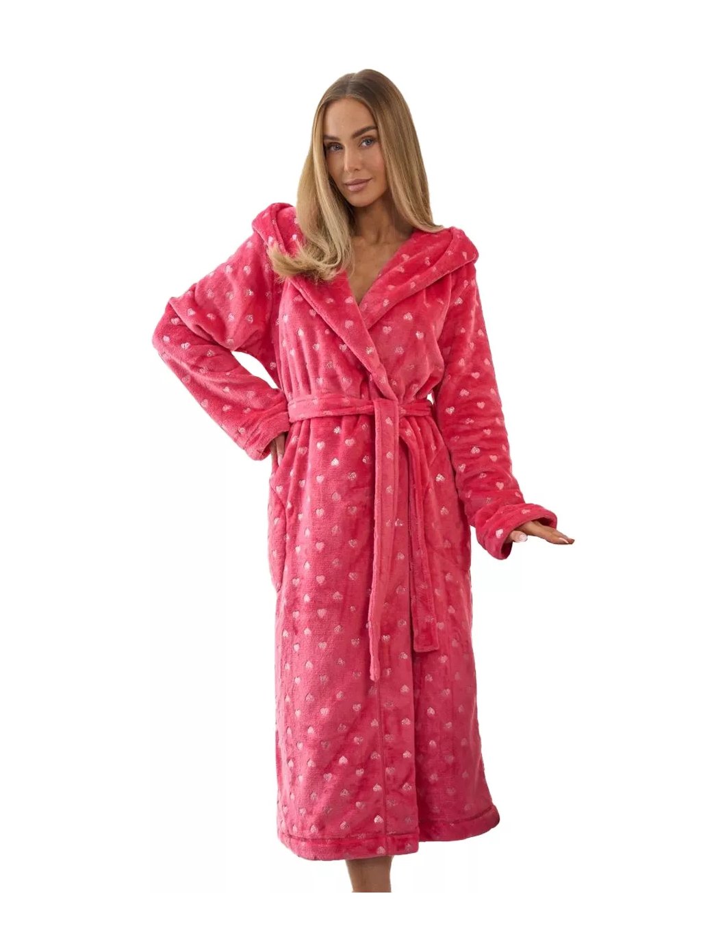 Dámský župan Amira Long raspebrry L&L – Styl & Komfort (Barva/Velikost <img KodProduktu="13255152H">malina (Raspberry) / L/XL)
