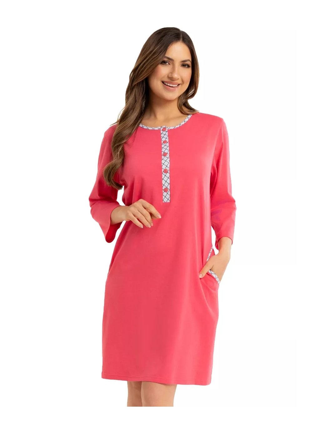 Dámská noční košile 165/51 REGINA – Pohodlí a elegance (Barva/Velikost <img KodProduktu="3816551H">malina (Raspberry) / 3XL)