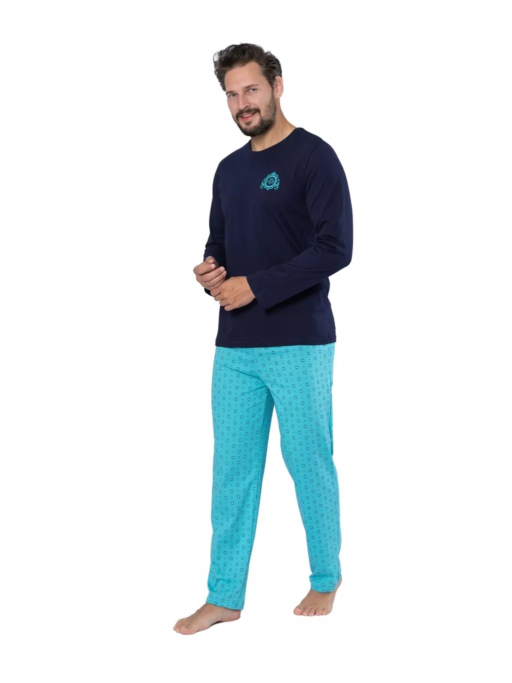 Pánské pyžamo Gawel 1689 HOTBERG – Styl & Pohodlí (Barva/Velikost <img KodProduktu="401689H">granát (modrá) / XXL)