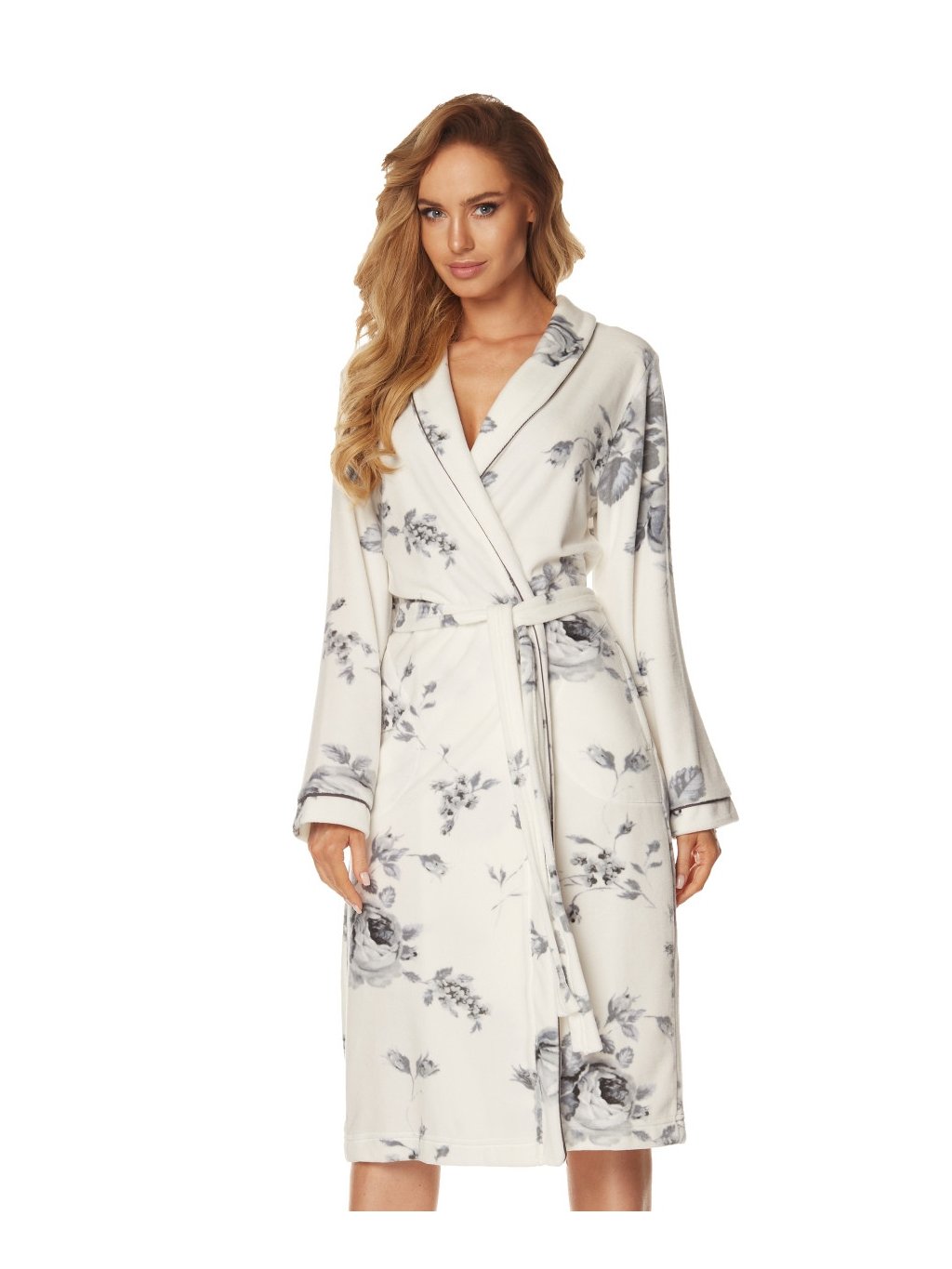 Dámský župan s límcem 2071 PPRC L&L (Barva/Velikost <img KodProduktu="132071H">bílá / M/L)