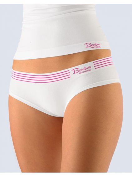 Francouzské kalhotky Bambus 04024P (Barva/Velikost <img KodProduktu="04024P">bílá, purpurová / L/XL)