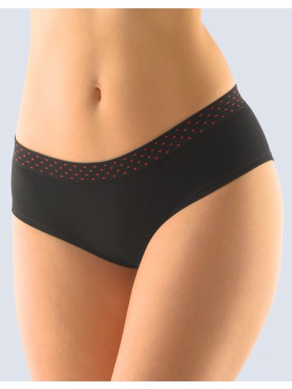 Francouzské kalhotky bambusové Dots 04025P (Barva/Velikost <img KodProduktu="04025P">apple, tm. šedá / S/M)