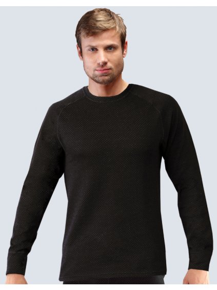 Funkční tričko s dlouhým rukávem - Merino vlna 88014P (Barva/Velikost <img KodProduktu="88014P">černá, šedá / S)
