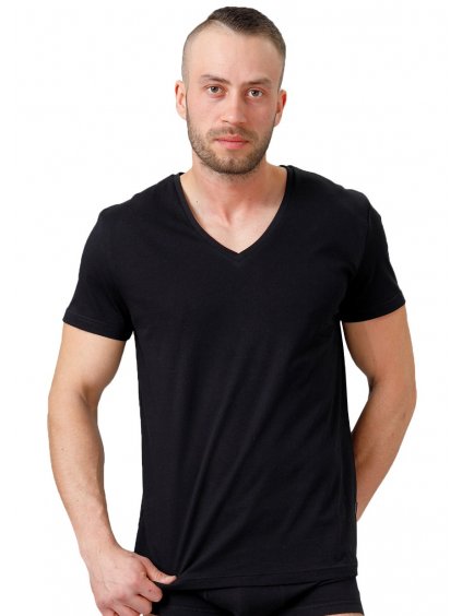 Pánské jednobarevné tričko s krátkým rukávem HOTBERG