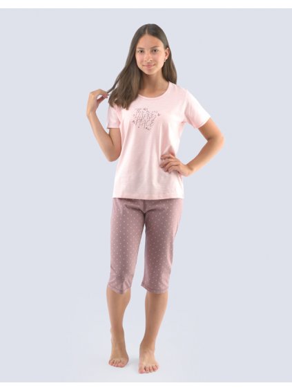 Pyžamo 3/4 dívčí 29004P (Barva/Velikost <img KodProduktu="29004P">cukrová, barytová / 140/146)