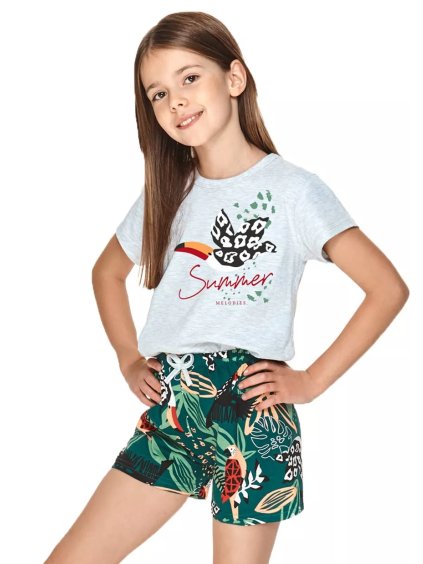 Dívčí pyžamo Sonia s obrázkem Taro (Barva/Velikost <img KodProduktu="04271121H">světlý melír / 140)