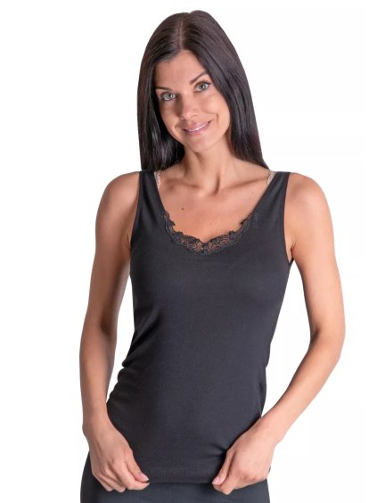 Dámská košilka na široká ramínka Aurel Emili (Barva/Velikost černá / XXL/3XL)