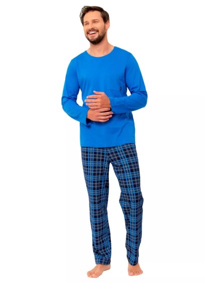 Pánské pyžamo Orest 1269/21 HOTBERG (Barva/Velikost <img KodProduktu="40126921H">modrá / XXL)