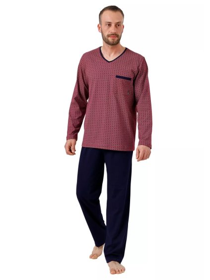 Pánské pyžamo Carl 995/01 HOTBERG (Barva/Velikost <img KodProduktu="4099501H">bordo (vínová) / M)