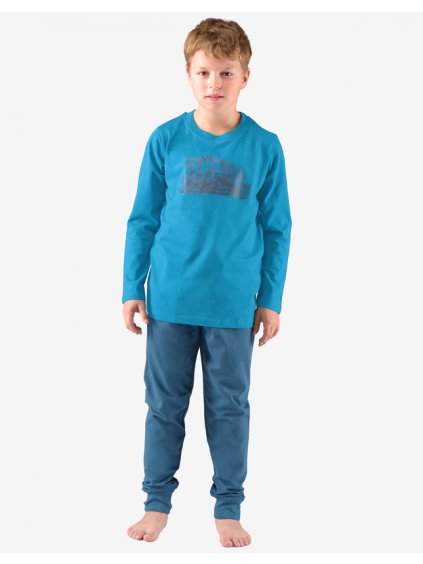 Pyžamo dlouhé chlapecké 69003P (Barva/Velikost <img KodProduktu="69003P">červená, černá / 140/146)