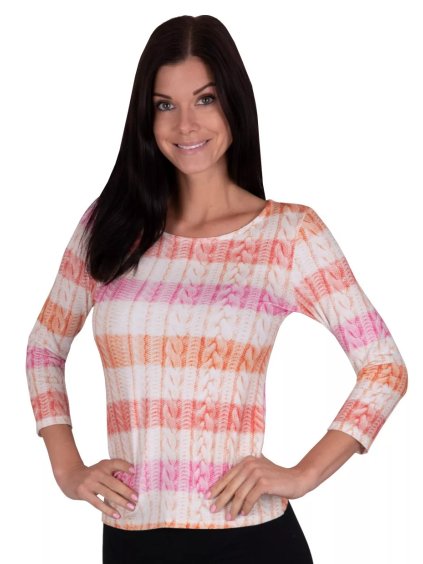 Dámské vzorované tričko Manati HTX00617 Babell (Barva/Velikost <img KodProduktu="350006htx17H">šampaň / XL/XXL)