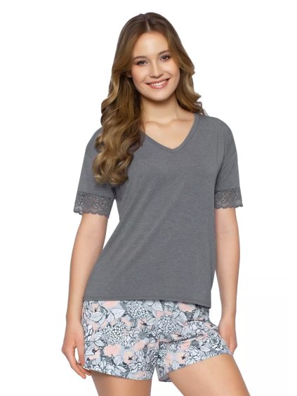 Dámské pyžamo Dolores Babella (Barva/Velikost <img KodProduktu="35232038H">šedá melír / XL)