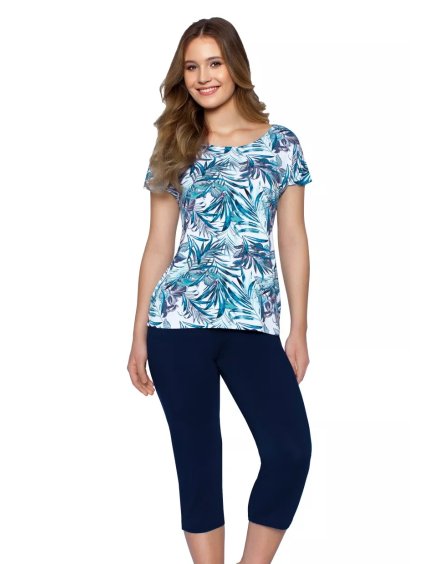 Dámské vzorované pyžamo Paradiso BABELLA (Barva/Velikost <img KodProduktu="35233030H">modrá / XL)