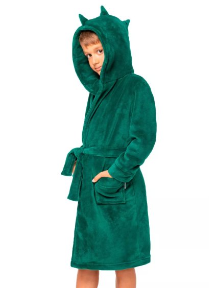 Chlapecký župan Aligator s kapucí Envie (Barva/Velikost <img KodProduktu="1930100760H">zelená lahvová / 110/116)
