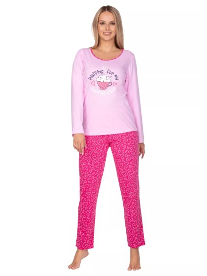 Dámské pyžamo s obrázkem 651/32 Regina (Barva/Velikost <img KodProduktu="3865132H">starorůžová / XXL)