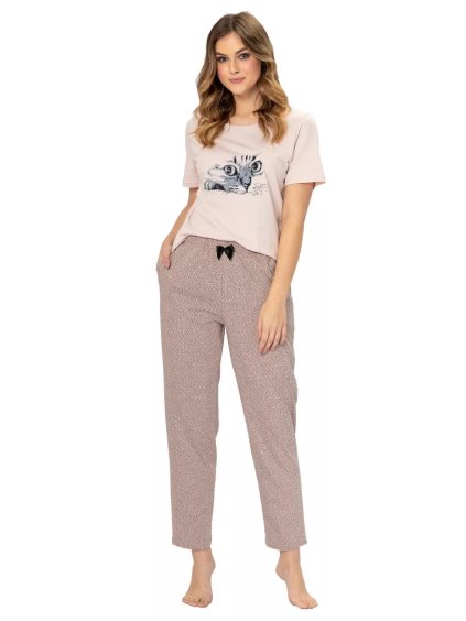 Dámské pyžamo s obrázkem Wanessa 1297 LEVEZA (Barva/Velikost <img KodProduktu="411297H">tělová světlá / XXL)