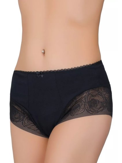 Dámské vyšší krajkové kalhotky Daniela 55/9-94 Fabio (Barva/Velikost <img KodProduktu="2155994H">modrá tmavá / XXL/3XL)