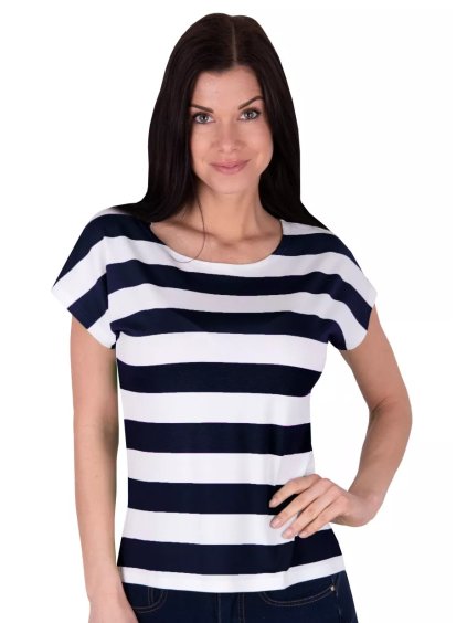 Dámské vzorované tričko Kiti proužek Babell (Barva/Velikost <img KodProduktu="35146012pH">zelená / XXL/3XL)