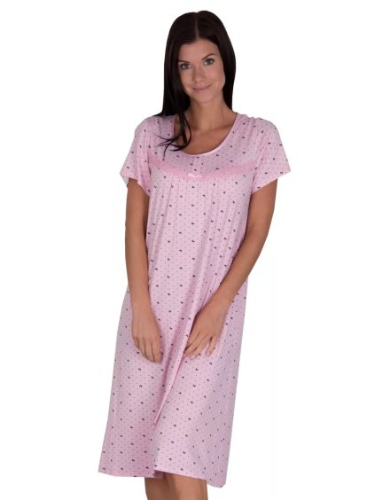 Dámská vzorovaná noční košile Juliette De Lafense (Barva/Velikost <img KodProduktu="39441H">granát (modrá) / M)