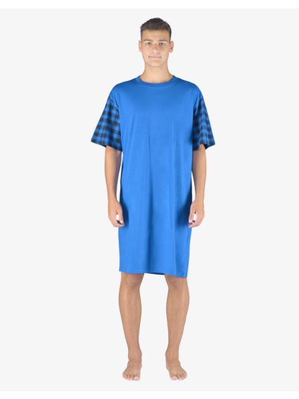 Výhodné balení 5 kusů - Košile noční pánská krátký rukáv 79162P (Barva/Velikost <img KodProduktu="79162P">dunaj, lékořice / XL)