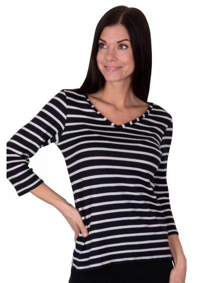 Dámské vzorované tričko Claude Babell (Barva/Velikost <img KodProduktu="35085brH">černá / XL/XXL)
