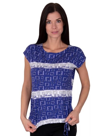 Dámské vzorované tričko Lui-v fialová Babell (Barva/Velikost <img KodProduktu="35146009v40H">fialová / XXL/3XL)