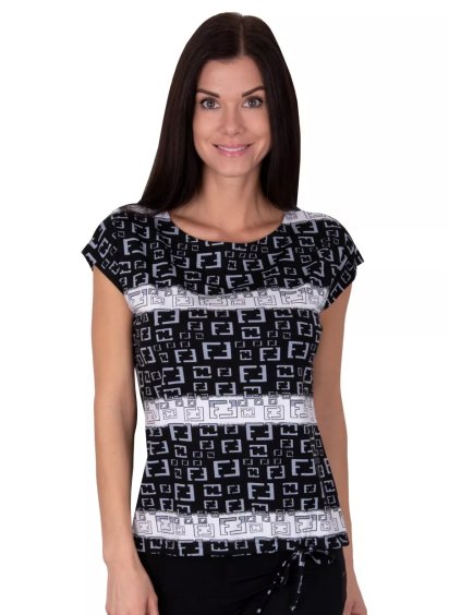 Dámské vzorované tričko Lui-v šedá Babell (Barva/Velikost <img KodProduktu="35146009v80H">šedá / XXL/3XL)