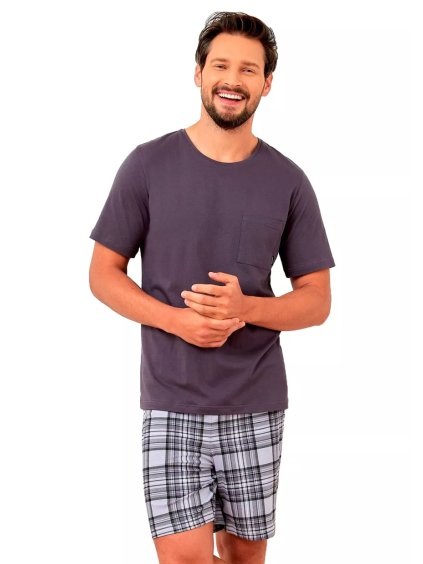 Pánské pyžamo Wiliam 1265/22: Stylové a pohodlné (Barva/Velikost <img KodProduktu="40126522H">grafit (šedá) / XXL)