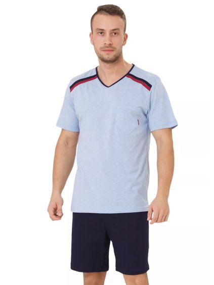 Pánské pyžamo Olo Big 327/03: Pohodlí a Styl (Barva/Velikost <img KodProduktu="4032703H">modrá světlá / XXL)