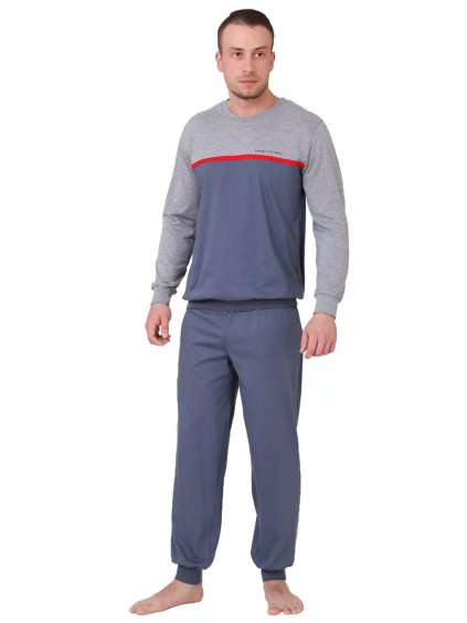 Pánské pyžamo Kasjan 360/02 HOTBERG (Barva/Velikost <img KodProduktu="4036002H">šedá / M)
