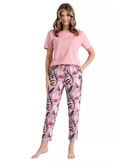 Dámské pyžamo Ria 1454 LEVEZA (Barva/Velikost <img KodProduktu="411454H">růžová (pink) / M)